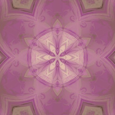 Kompleks bir Julia tabanlı desenli ve altıgen çiçekli fantezi tasarımı bej arka planda siyah çizgili fraktal set