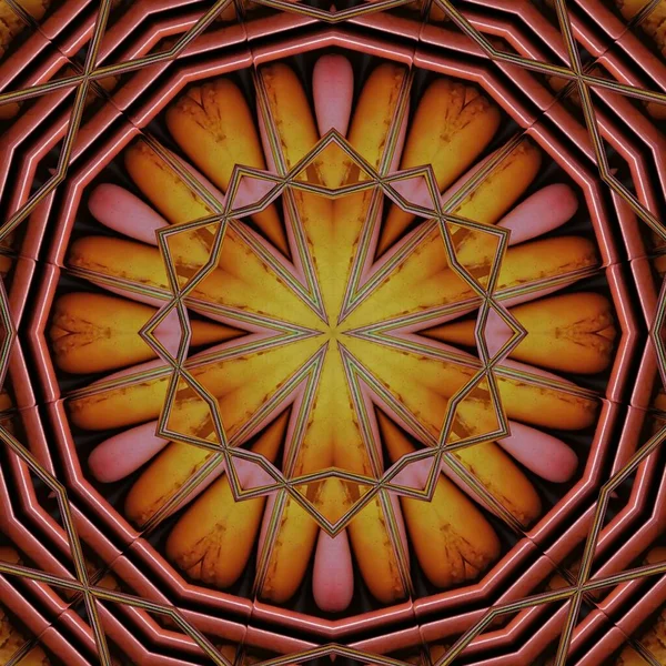 Model Caleidoscopic Hexagonal Colorat Design Macaroon — Fotografie, imagine de stoc