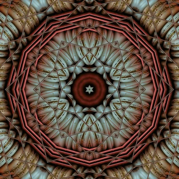 Motif Kaléidoscopique Hexagonal Coloré Motif Macaron — Photo