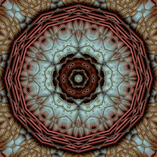 Színes Hatszögletű Kaleidoszkópos Minta Makaróni Kialakítás — Stock Fotó