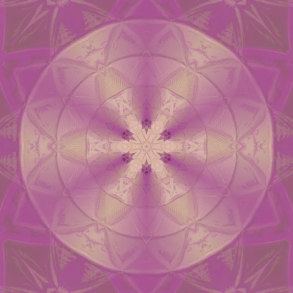 Pattern Hexagonal Floral Fantasy Design Based Complex Julia Set Fractal — Stock Photo, Image