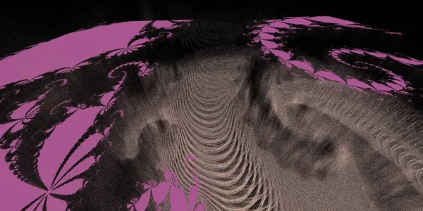 Kompleks Julia Bej Bir Arkaplan Üzerinde Fraktal Ayarlar Siyah Çizgiler — Stok fotoğraf