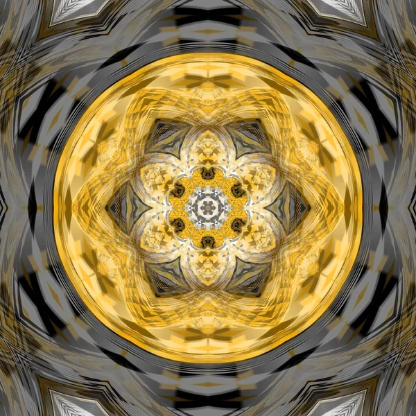Weißes Und Schwarzes Geometrisches Würfelmuster Aus Gelbgold — Stockfoto