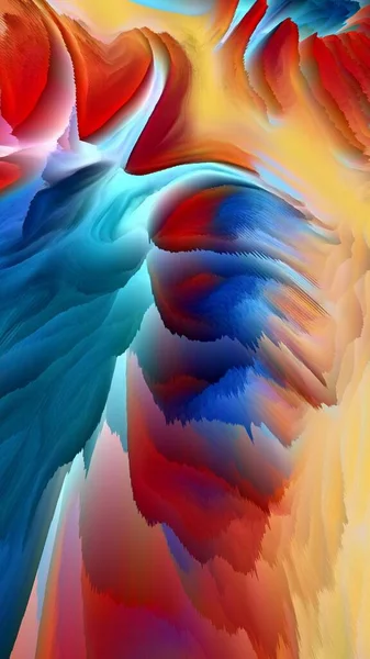 Colorato Creativo Unico Giallo Rosso Blu Disegni Contemporanei — Foto Stock