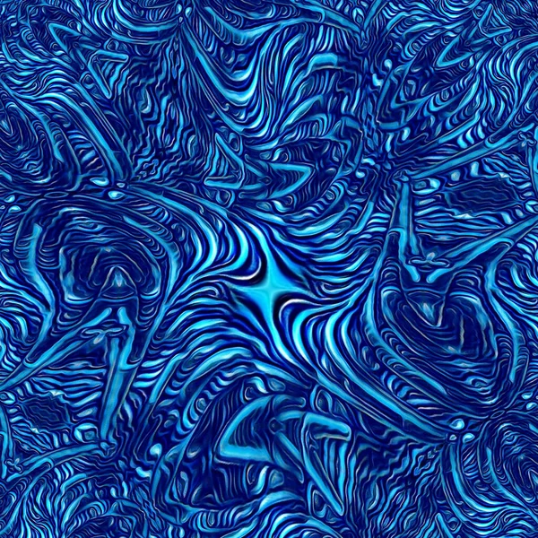 Blauw Turquoise Gladde Gebogen Golfpatronen Ontwerpen Van Een Kobaltblauwe Achtergrond — Stockfoto