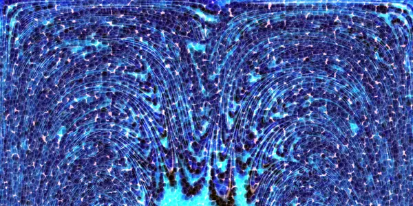Blaue Und Türkisfarbene Glatte Geschwungene Wellenmuster Und Muster Eines Kobaltblauen — Stockfoto
