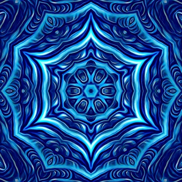 Niebieski Turkusowy Gładkie Zakrzywione Wzory Fal Wzory Niebieskiego Tła Kobaltowego — Zdjęcie stockowe
