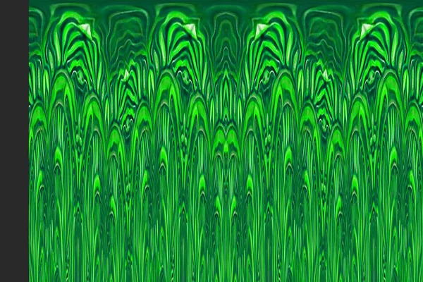 Κυματιστή Γραμμή Περίγραμμα Πράσινο Χρώμα Art Deco Στυλ Σχεδιασμού — Φωτογραφία Αρχείου