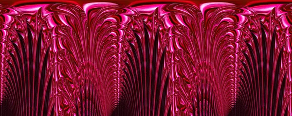 Herhalend Karmozijnrood Scharlaken Rood Complex Abstract Patroon Ontwerp Een Zwarte — Stockfoto