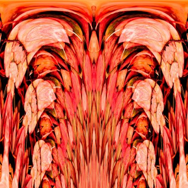 Parlak sanat deco yaratıcı stili koyu arkaplanda çizgili çağdaş desen ile kırmızının tonlarında