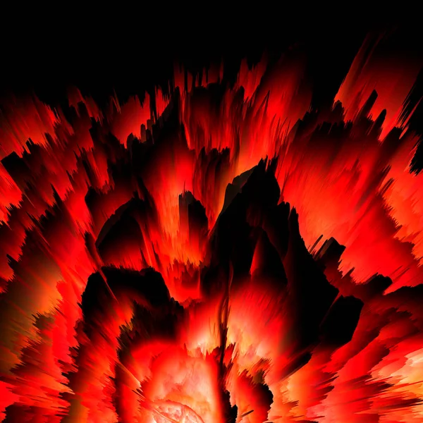 Detailaufnahme Von Mustern Und Mustern Aus Vielen Glühenden Lavaflüssen — Stockfoto