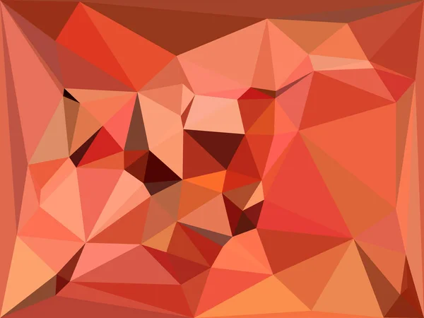 Mosaico Triangolare Stile Cubista Nei Colori Pesca Arancio — Foto Stock