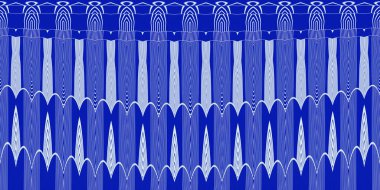 Sanat deco tarzında tekrarlanan dizaynın tonları