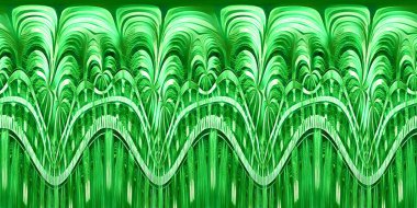 parlak yeşil sanat deco tarzı desen ve tasarım