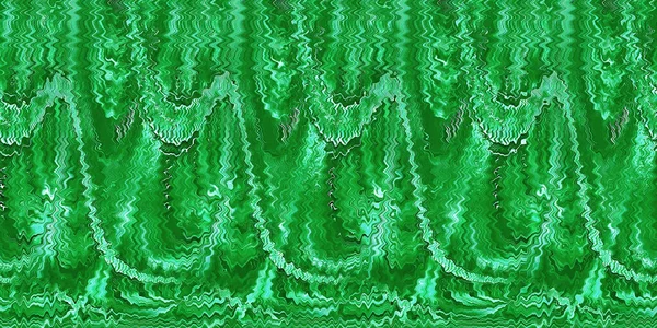 Хвилястий Зелений Стиль Арт Деко Візерунок Дизайн — стокове фото