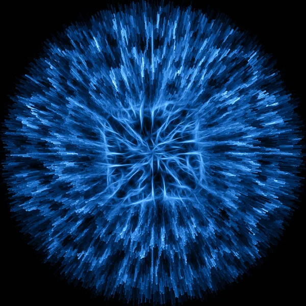 Koncentryczny Wzór Projekt Stylu Pierścienia Jako Kobalt Niebieski Kwiatowy Fantasy — Zdjęcie stockowe