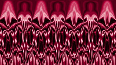 Kırmızı ve kırmızı renklerde yaratıcı sanat-deco tarzı resimler