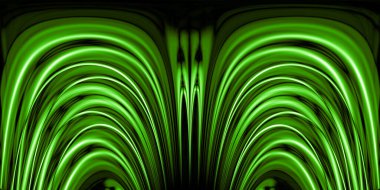 canlı yeşil pürüzsüz sanat-deco biçimli tasarımlar
