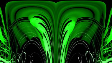 canlı yeşil pürüzsüz sanat-deco biçimli tasarımlar