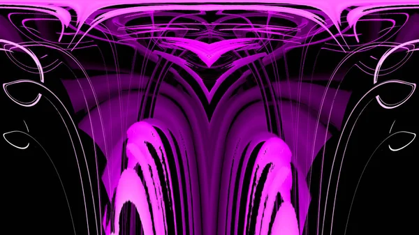 Гладкий Вигнутий Творчий Дизайн Фіолетовий Рожевий Чорному — стокове фото