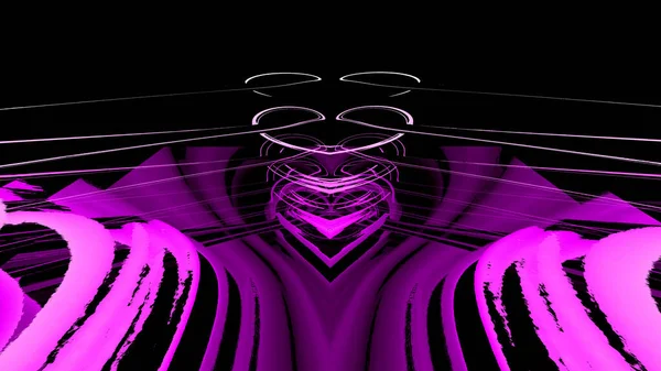 Гладкий Вигнутий Творчий Дизайн Фіолетовий Рожевий Чорному — стокове фото