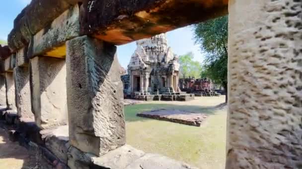 Прасат Хин Пханом Ван Исторический Парк Древний Замок Расположенный Провинции — стоковое видео