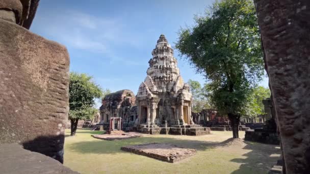 プラサート ファン ワン歴史公園タイ ナコンラチャシマ県にある古城です — ストック動画