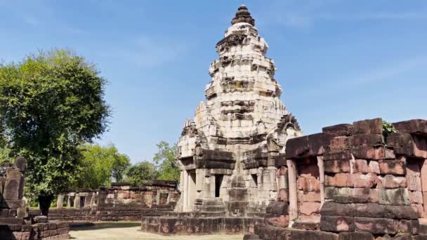 Prasat Hin Phanom Wan Historical Park Ancient Castle Located Nakhon — Stock Video