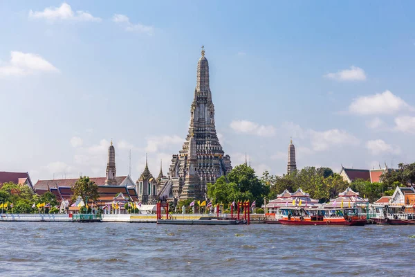 Wat Arun Τον Ποταμό Chao Phraya Μπροστά Του Είναι Ένας — Φωτογραφία Αρχείου