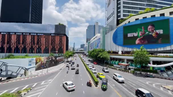 Bangkok Thailand Eylül 2023 Mbk Alışveriş Merkezi Şehrin Ortasında Bir — Stok video