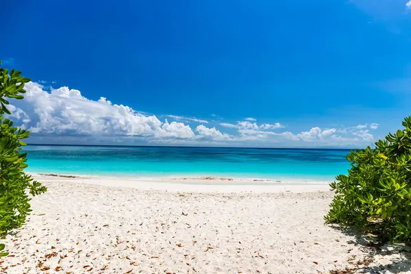 องฟ าและหาดทรายส ขาวท ทยานแห งชาต เกาะตาช ยหม เกาะ Simiranthai — ภาพถ่ายสต็อก