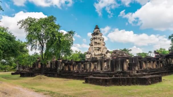 Timelapse Του Κάστρου Phanom Wan Χτίστηκε Κατά Διάρκεια Των Αρχαίων — Αρχείο Βίντεο
