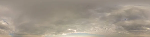 Sky Panorama Overcast Rainy Day Low Clouds Seamless Spherical Equirectangular — Stock Photo, Image