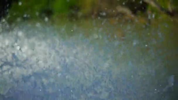 Slow Motion Video Van Water Spatten Van Een Boot — Stockvideo