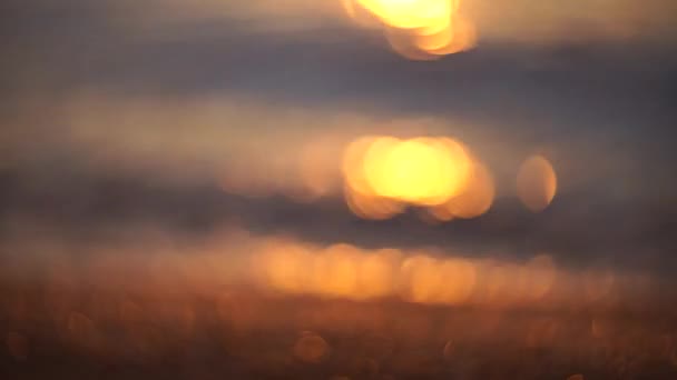 Abstrakcyjny Zachód Słońca Morzu Piękny Jasny Duży Zachód Słońca Duże — Wideo stockowe