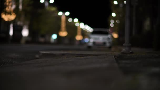 Blurred Footage Transport Blur City Lights Road Out Focus Light — Stock Video