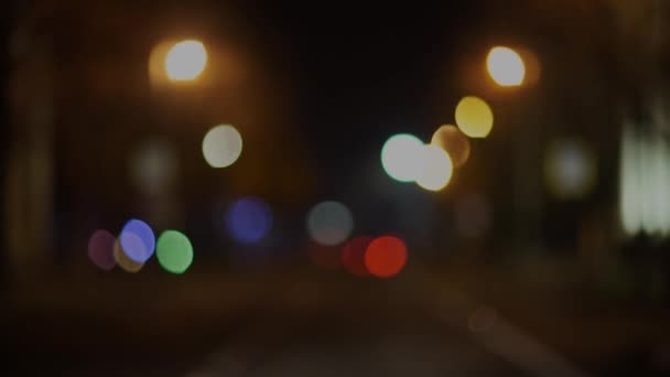 Images Floues Des Transports Flou Des Lumières Ville Long Route — Video