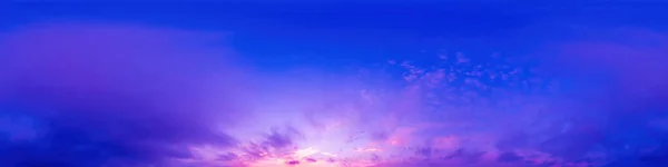 Драматическая Панорама Заката Неба Кучевыми Облаками Бесшовный Hdr 360 Pano — стоковое фото