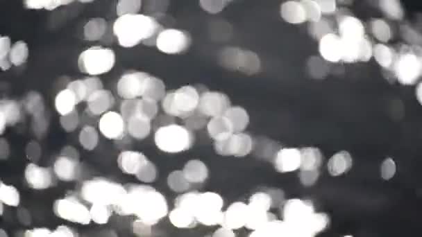 Gün Batımında Soyut Bulanık Video Ekran Koruyucu Bokeh Silver Sea — Stok video