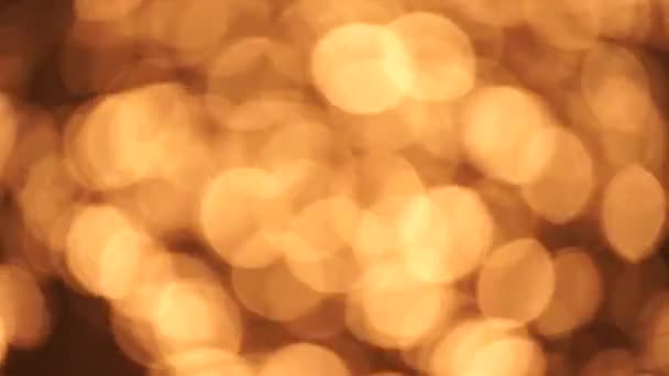 Абстрактний Розмитий Відеоролик Боке Золоте Море Заході Сонця Сонце Відбивається — стокове відео