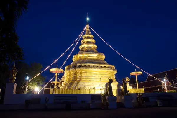Wat Phra Sri Jomthong Ιστορικό Ναό Στο Λυκόφως Του Χρόνου — Φωτογραφία Αρχείου
