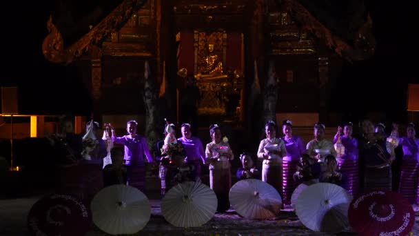 Chiang Mai January 2023 Tan Lua Hing Fai Phrachao Tradition — Vídeos de Stock