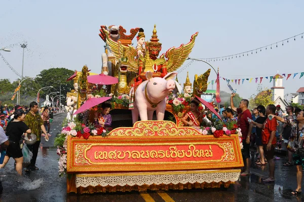 Chiang Mai Thailand Απριλιου 2019 Φεστιβάλ Chiang Mai Songkran Παράδοση — Φωτογραφία Αρχείου