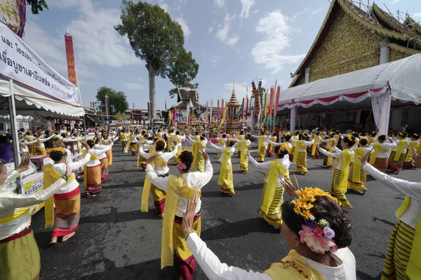 Chiang Mai Thailand May 2023 Inthakin Festival Sai Khan Dok — Stock Photo, Image