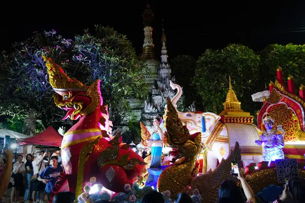 Chiangmai November 2023 Parade Loy Krathong Yee Peng Festival Annual Royalty Free Stock Images