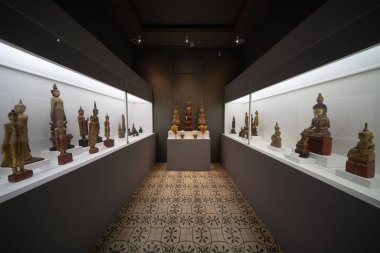 CHIANG MAI, THAILAND - 14 Şubat 2024 Lanna Folklife Centre, Chiang Mai, THAILAND 'daki Lanna halkının yaşam tarzını sergiliyor..