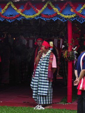 THAILAND - CHIANGMAI, 22 HAZİRAN 2025: Lanna halkının Chiang Mai 'deki geleneksel inancı hayalet yetiştirme geleneği.