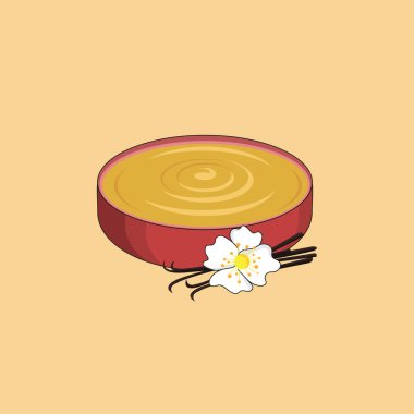 Vanilla Custard 'ın illüstrasyon vektör grafiği, yemek menüsü illüstrasyonuna uygun, parti, duvar kağıdı vs.