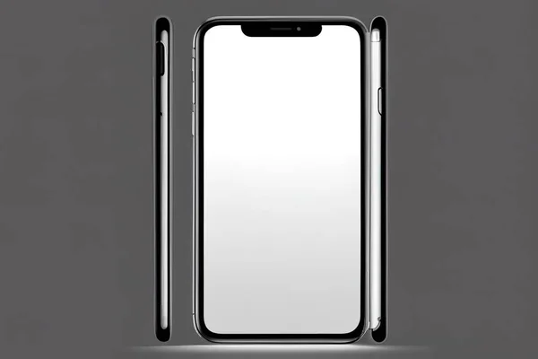 Set of realistic device screens mockup. Smartphone with blank screen for you design
