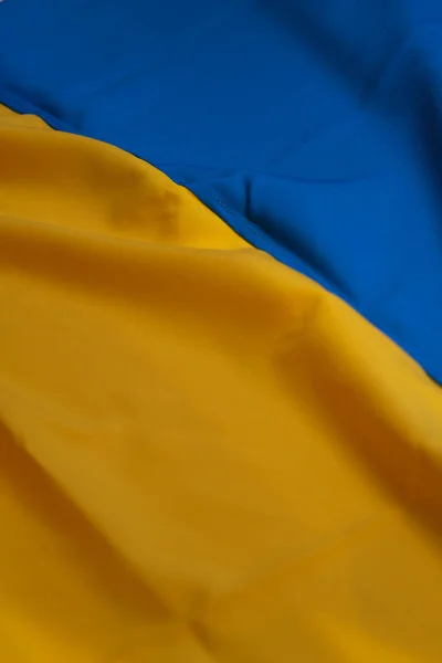 stock image Ukrainian flag in the wind